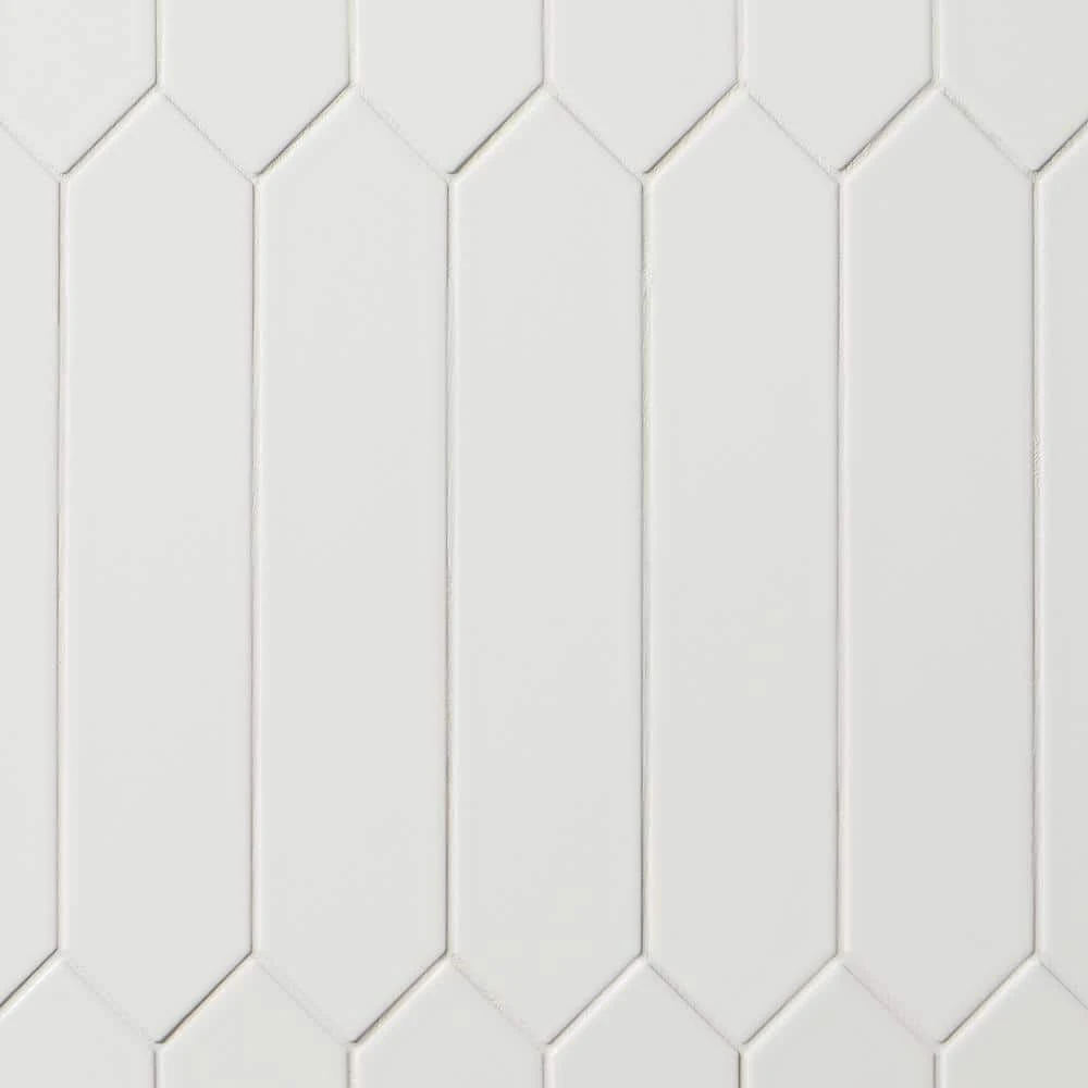 Axis 2.6 in. x 13 in. White Polished Picket Ceramic Wall Tile (12.26 sq. ft. / case) by Ivy Hill Tile 3 Axis 2.6 in. x 13 in. White Polished Picket Ceramic Wall Tile (12.26 sq. ft. / case) by Ivy Hill Tile