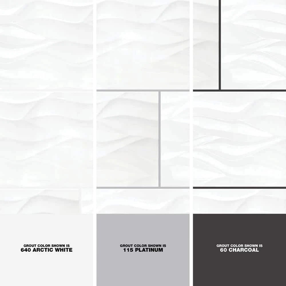Ripple White Wavy 12 in. x 36 in. Polished Ceramic Wall Tile (4 Pieces 11.62 sq. ft. / Case) by Ivy Hill Tile 7 Ripple White Wavy 12 in. x 36 in. Polished Ceramic Wall Tile (4 Pieces 11.62 sq. ft. / Case) by Ivy Hill Tile - Image 5