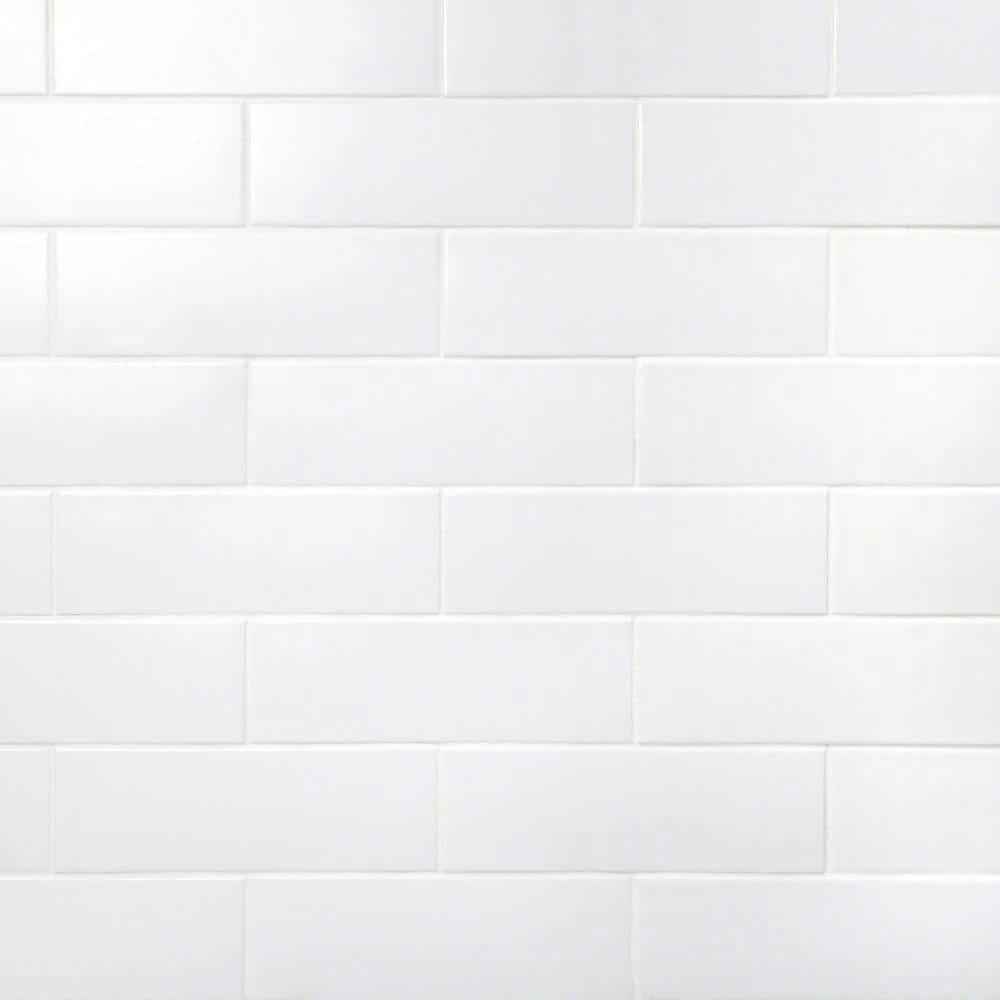 Barnet White 3 in. x 9 in. x 10mm Matte Ceramic Subway Wall Tile (30 pieces / 5.16 sq. ft. / box) by Ivy Hill Tile 3 Barnet White 3 in. x 9 in. x 10mm Matte Ceramic Subway Wall Tile (30 pieces / 5.16 sq. ft. / box) by Ivy Hill Tile