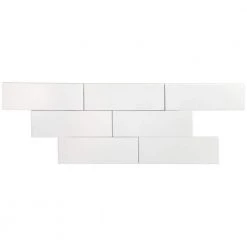 Barnet White 3 in. x 9 in. x 10mm Matte Ceramic Subway Wall Tile (30 pieces / 5.16 sq. ft. / box) by Ivy Hill Tile 12 Barnet White 3 in. x 9 in. x 10mm Matte Ceramic Subway Wall Tile (30 pieces / 5.16 sq. ft. / box) by Ivy Hill Tile -Tile Elegant Shop white ivy hill tile ceramic tile ext3rd104470 66 1000