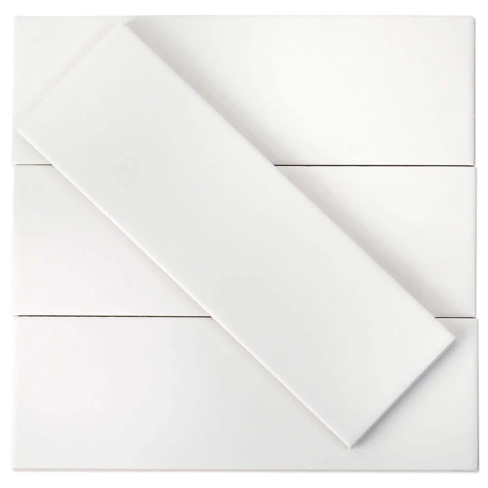 Barnet White 3 in. x 9 in. x 10mm Matte Ceramic Subway Wall Tile (30 pieces / 5.16 sq. ft. / box) by Ivy Hill Tile 5 Barnet White 3 in. x 9 in. x 10mm Matte Ceramic Subway Wall Tile (30 pieces / 5.16 sq. ft. / box) by Ivy Hill Tile - Image 3