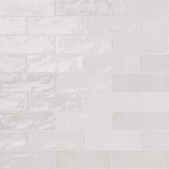 Kingston White 3 in. x 8 in. Polished Ceramic Wall Tile (5.38 sq. ft./case) by Ivy Hill Tile