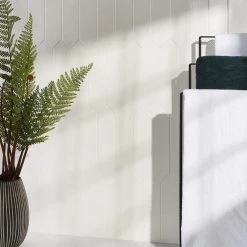 Saloni White 2.95 in. x 11.81 in. Polished Picket Ceramic Wall Tile (5.91 sq. ft./Case) by Ivy Hill Tile 11 Saloni White 2.95 in. x 11.81 in. Polished Picket Ceramic Wall Tile (5.91 sq. ft./Case) by Ivy Hill Tile -Tile Elegant Shop white ivy hill tile ceramic tile ext3rd106379 e1 1000