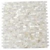 Mother of Pearl Serene White Bricks Seamless 12 in. x 12 in. Pearl Shell Glass Wall Mosaic Tile by Ivy Hill Tile -Tile Elegant Shop white ivy hill tile glass tile ext3rd102046 64 1000