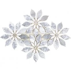 Thistle White 12.4 in. x 14.13 in. Polished Marble Mosaic Tile (1.21 sq. ft./Sheet) by Ivy Hill Tile 13 Thistle White 12.4 in. x 14.13 in. Polished Marble Mosaic Tile (1.21 sq. ft./Sheet) by Ivy Hill Tile -Tile Elegant Shop white ivy hill tile marble tile ext3rd101816 4f 1000