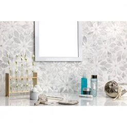 Thistle White 12.4 in. x 14.13 in. Polished Marble Mosaic Tile (1.21 sq. ft./Sheet) by Ivy Hill Tile 12 Thistle White 12.4 in. x 14.13 in. Polished Marble Mosaic Tile (1.21 sq. ft./Sheet) by Ivy Hill Tile -Tile Elegant Shop white ivy hill tile marble tile ext3rd101816 c3 1000