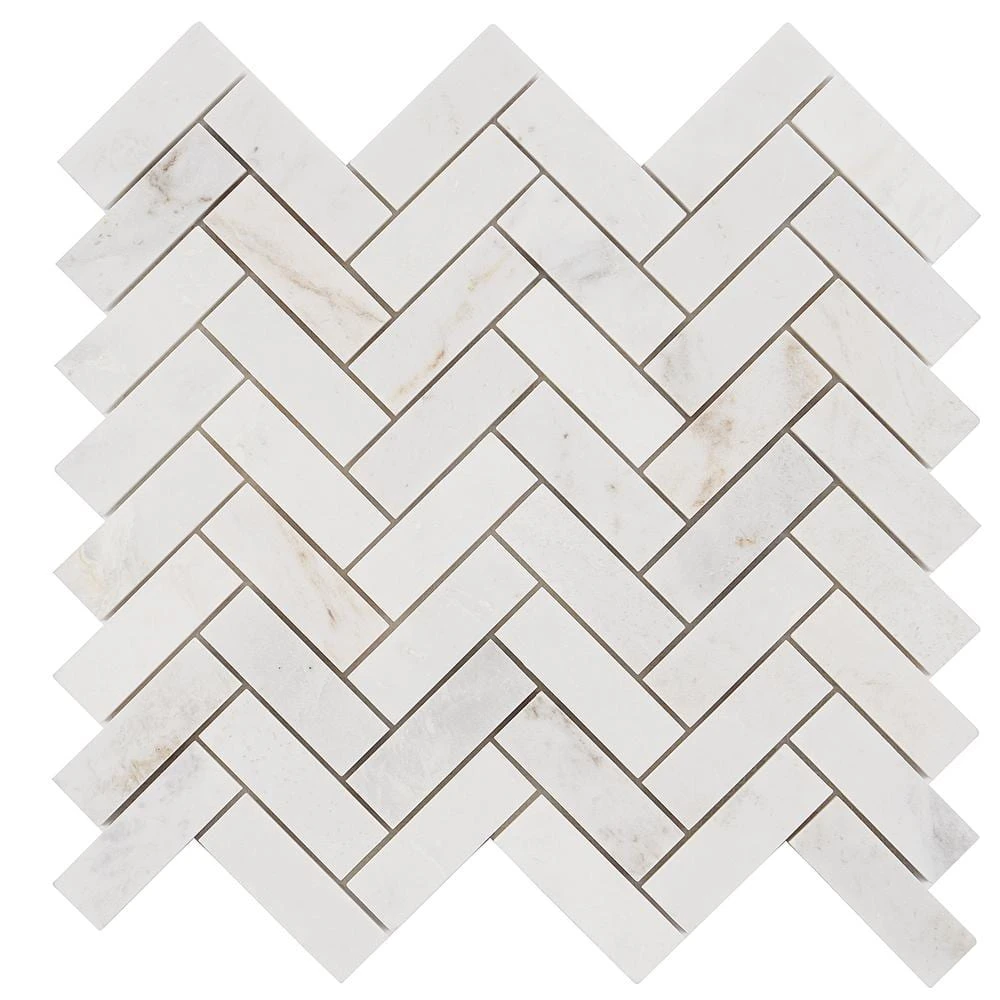 Arctic White 12 in. x 12.79 in. Herringbone Polished Marble Mosaic Tile (1.07 sq. ft./Sheet) by Ivy Hill Tile 6 Arctic White 12 in. x 12.79 in. Herringbone Polished Marble Mosaic Tile (1.07 sq. ft./Sheet) by Ivy Hill Tile - Image 4