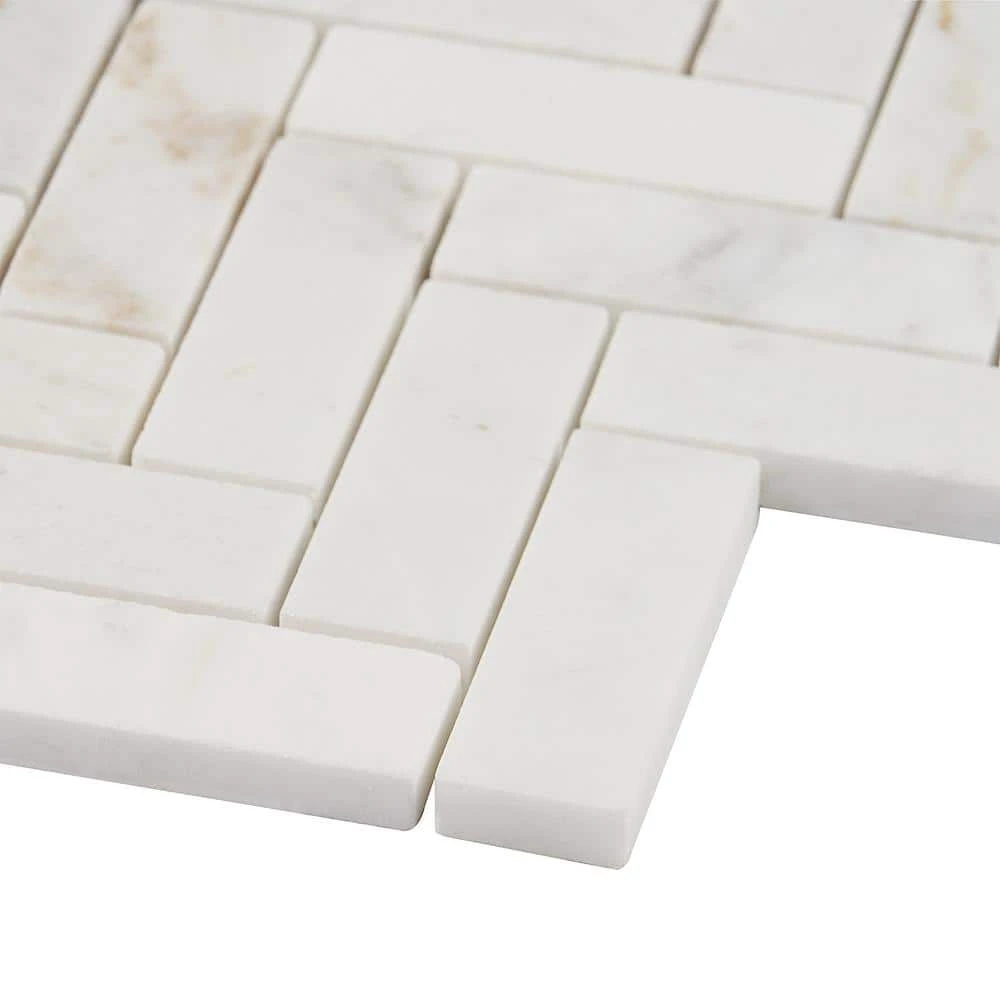 Arctic White 12 in. x 12.79 in. Herringbone Polished Marble Mosaic Tile (1.07 sq. ft./Sheet) by Ivy Hill Tile 9 Arctic White 12 in. x 12.79 in. Herringbone Polished Marble Mosaic Tile (1.07 sq. ft./Sheet) by Ivy Hill Tile - Image 7