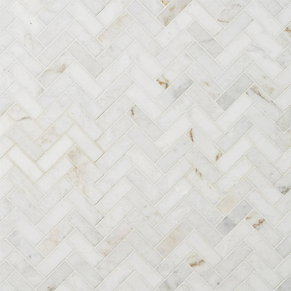 Arctic White 12 in. x 12.79 in. Herringbone Polished Marble Mosaic Tile (1.07 sq. ft./Sheet) by Ivy Hill Tile 5 Arctic White 12 in. x 12.79 in. Herringbone Polished Marble Mosaic Tile (1.07 sq. ft./Sheet) by Ivy Hill Tile - Image 3