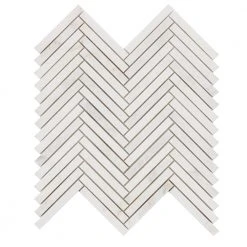 Arctic White 11 in. x 11.61 in. Herringbone Polished Marble Mosaic Tile (0.89 sq. ft./Sheet) by Ivy Hill Tile 12 Arctic White 11 in. x 11.61 in. Herringbone Polished Marble Mosaic Tile (0.89 sq. ft./Sheet) by Ivy Hill Tile -Tile Elegant Shop white ivy hill tile marble tile ext3rd105898 4f 1000