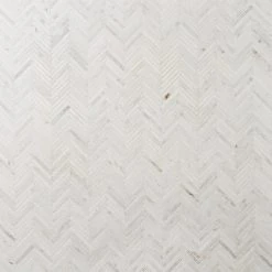 Arctic White 11 in. x 11.61 in. Herringbone Polished Marble Mosaic Tile (0.89 sq. ft./Sheet) by Ivy Hill Tile