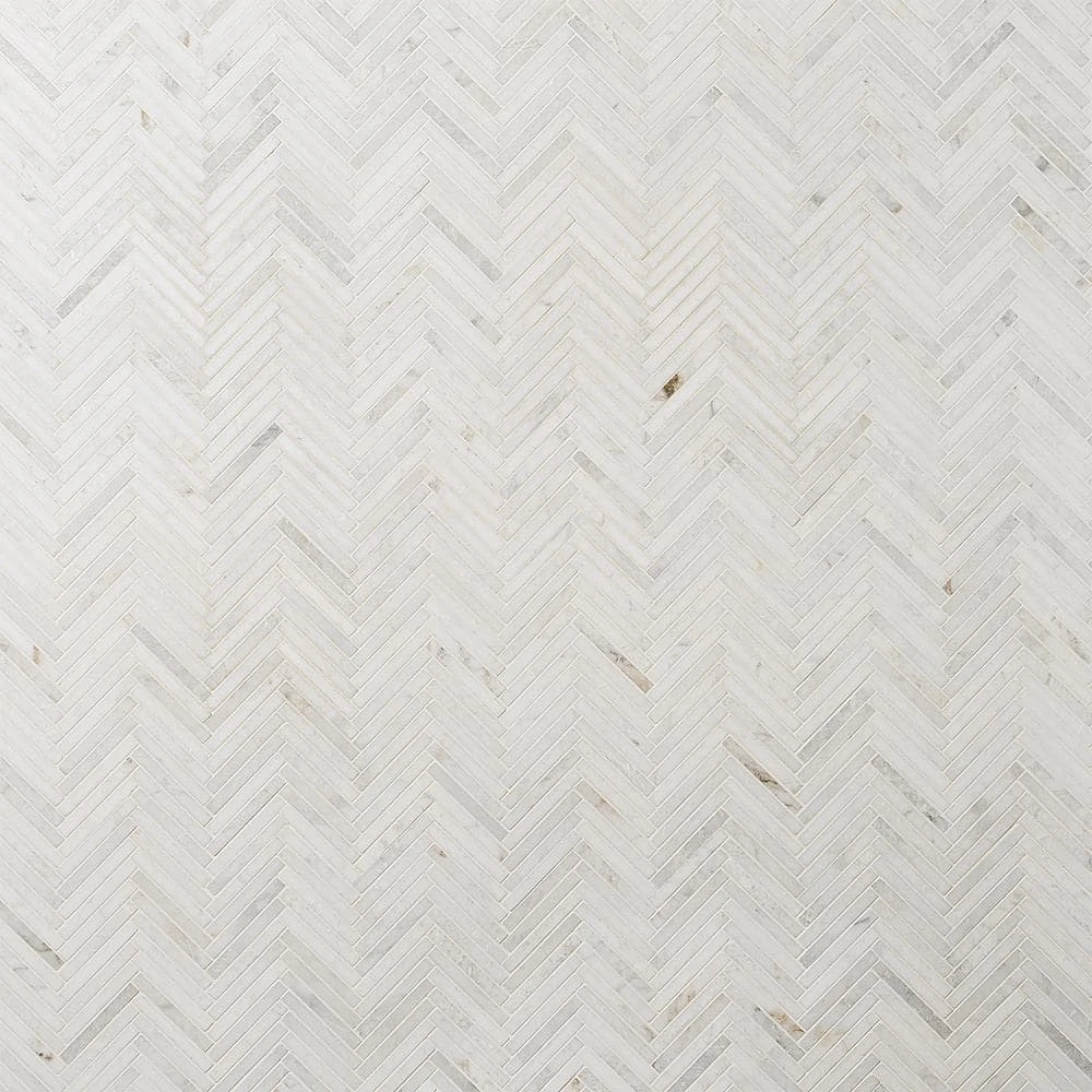 Arctic White 11 in. x 11.61 in. Herringbone Polished Marble Mosaic Tile (0.89 sq. ft./Sheet) by Ivy Hill Tile 3 Arctic White 11 in. x 11.61 in. Herringbone Polished Marble Mosaic Tile (0.89 sq. ft./Sheet) by Ivy Hill Tile