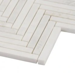 Arctic White 11 in. x 11.61 in. Herringbone Polished Marble Mosaic Tile (0.89 sq. ft./Sheet) by Ivy Hill Tile 15 Arctic White 11 in. x 11.61 in. Herringbone Polished Marble Mosaic Tile (0.89 sq. ft./Sheet) by Ivy Hill Tile -Tile Elegant Shop white ivy hill tile marble tile ext3rd105898 76 1000