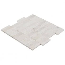 Arctic White 11.69 in. x 11.69 in. Waterfall Polished Marble Mosaic Tile (0.97 sq. ft./Sheet) by Ivy Hill Tile 14 Arctic White 11.69 in. x 11.69 in. Waterfall Polished Marble Mosaic Tile (0.97 sq. ft./Sheet) by Ivy Hill Tile -Tile Elegant Shop white ivy hill tile marble tile ext3rd105899 1f 1000