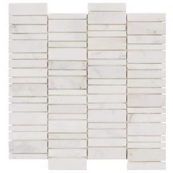 Arctic White 11.69 in. x 11.69 in. Waterfall Polished Marble Mosaic Tile (0.97 sq. ft./Sheet) by Ivy Hill Tile 13 Arctic White 11.69 in. x 11.69 in. Waterfall Polished Marble Mosaic Tile (0.97 sq. ft./Sheet) by Ivy Hill Tile -Tile Elegant Shop white ivy hill tile marble tile ext3rd105899 4f 1000