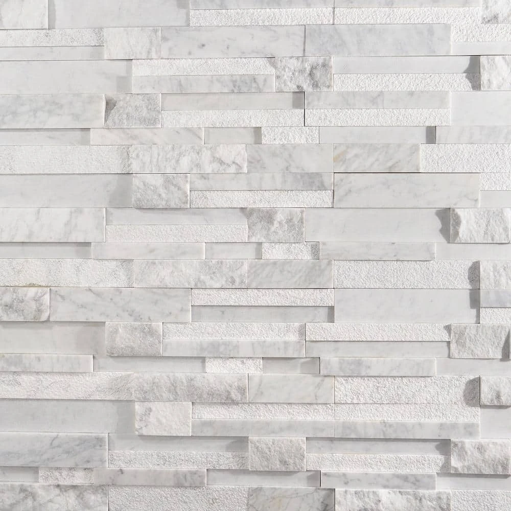 Cliffstone White Ledger Panel 8 in. x 24 in. 10mm Matte Marble Mosaic Tile (1.29 sq. ft.) by Ivy Hill Tile 3 Cliffstone White Ledger Panel 8 in. x 24 in. 10mm Matte Marble Mosaic Tile (1.29 sq. ft.) by Ivy Hill Tile