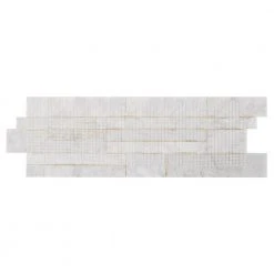 Cliffstone White Ledger Panel 8 in. x 24 in. 10mm Matte Marble Mosaic Tile (1.29 sq. ft.) by Ivy Hill Tile 16 Cliffstone White Ledger Panel 8 in. x 24 in. 10mm Matte Marble Mosaic Tile (1.29 sq. ft.) by Ivy Hill Tile -Tile Elegant Shop white ivy hill tile mosaic tile ext3rd100620 a0 1000