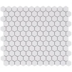 Slim White 10.23 in. x 11.81 in. Matte Porcelain Floor and Wall Mosaic Tile (0.83 sq. ft./Each) by Ivy Hill Tile 16 Slim White 10.23 in. x 11.81 in. Matte Porcelain Floor and Wall Mosaic Tile (0.83 sq. ft./Each) by Ivy Hill Tile -Tile Elegant Shop white ivy hill tile mosaic tile ext3rd104627 44 1000