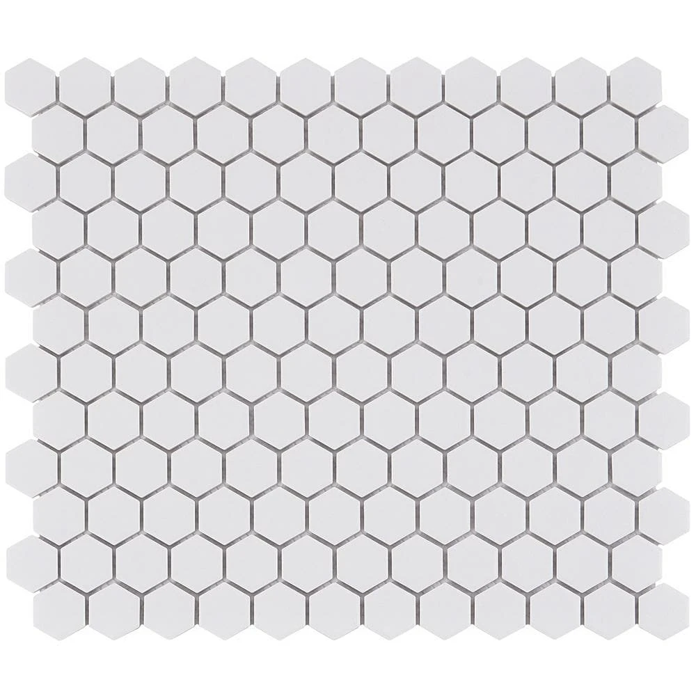 Slim White 10.23 in. x 11.81 in. Matte Porcelain Floor and Wall Mosaic Tile (0.83 sq. ft./Each) by Ivy Hill Tile 9 Slim White 10.23 in. x 11.81 in. Matte Porcelain Floor and Wall Mosaic Tile (0.83 sq. ft./Each) by Ivy Hill Tile - Image 7