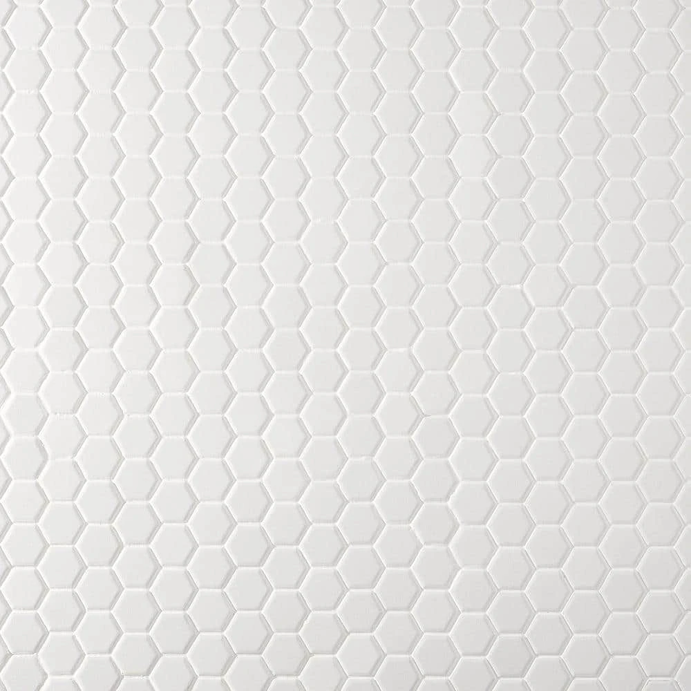 Slim White 10.23 in. x 11.81 in. Matte Porcelain Floor and Wall Mosaic Tile (0.83 sq. ft./Each) by Ivy Hill Tile 6 Slim White 10.23 in. x 11.81 in. Matte Porcelain Floor and Wall Mosaic Tile (0.83 sq. ft./Each) by Ivy Hill Tile - Image 4