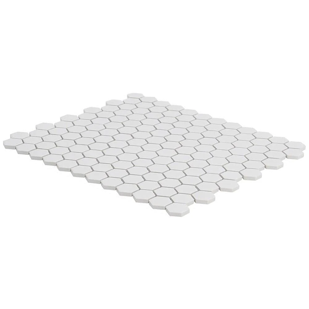 Slim White 10.23 in. x 11.81 in. Matte Porcelain Floor and Wall Mosaic Tile (0.83 sq. ft./Each) by Ivy Hill Tile 10 Slim White 10.23 in. x 11.81 in. Matte Porcelain Floor and Wall Mosaic Tile (0.83 sq. ft./Each) by Ivy Hill Tile - Image 8