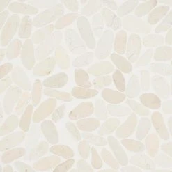 Countryside Sliced Flat Oval 11.81 in. x 11.81 in. White Floor and Wall Mosaic (0.97 sq. ft. / sheet) by Ivy Hill Tile -Tile Elegant Shop white ivy hill tile mosaic tile ext3rd105050 1f 1000