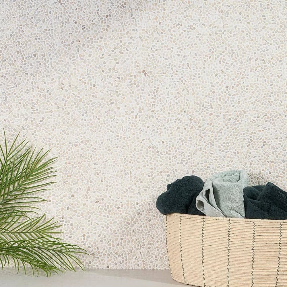 Countryside Micropebbles 11.81 in. x 11.81 in. White Floor and Wall Mosaic (0.97 sq. ft. / sheet) by Ivy Hill Tile 4 Countryside Micropebbles 11.81 in. x 11.81 in. White Floor and Wall Mosaic (0.97 sq. ft. / sheet) by Ivy Hill Tile - Image 2