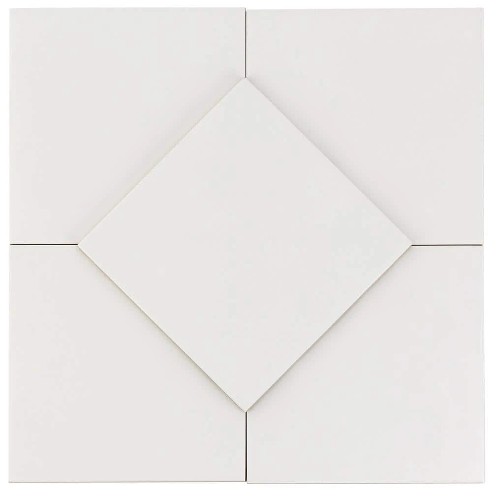 Oakland White 6 in. x 6 in. Matte Porcelain Floor and Wall Tile (44 pieces 10.76 sq. ft. / box) by Ivy Hill Tile 5 Oakland White 6 in. x 6 in. Matte Porcelain Floor and Wall Tile (44 pieces 10.76 sq. ft. / box) by Ivy Hill Tile - Image 3