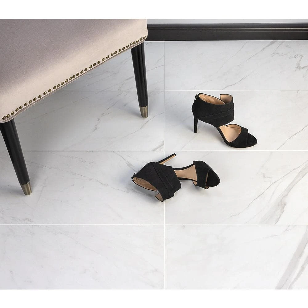 Pallet of Essential Marble White 12 in. x 24 in. Porcelain Floor and Wall Tile (619.6 sq. ft./Pallet) by Ivy Hill Tile 6 Pallet of Essential Marble White 12 in. x 24 in. Porcelain Floor and Wall Tile (619.6 sq. ft./Pallet) by Ivy Hill Tile - Image 4