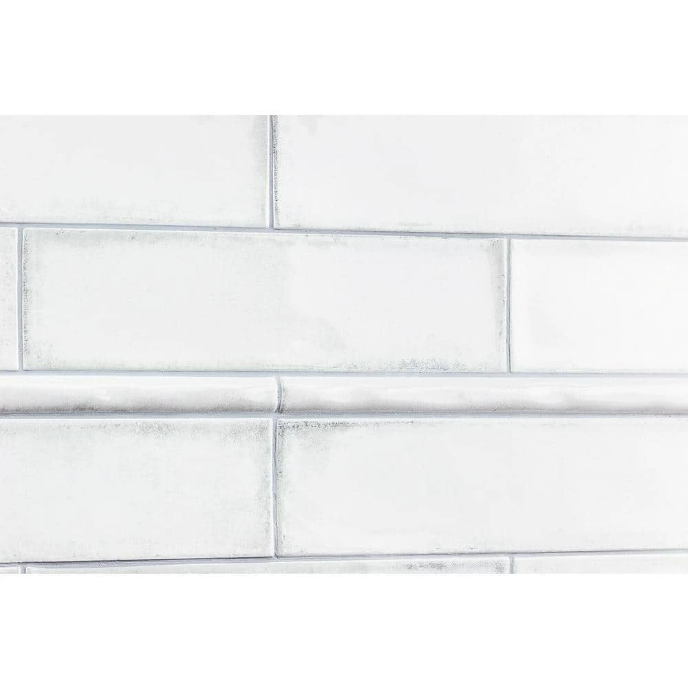 Moze White 0.75 in. x 12 in. Ceramic Pencil Liner by Ivy Hill Tile 4 Moze White 0.75 in. x 12 in. Ceramic Pencil Liner by Ivy Hill Tile - Image 2