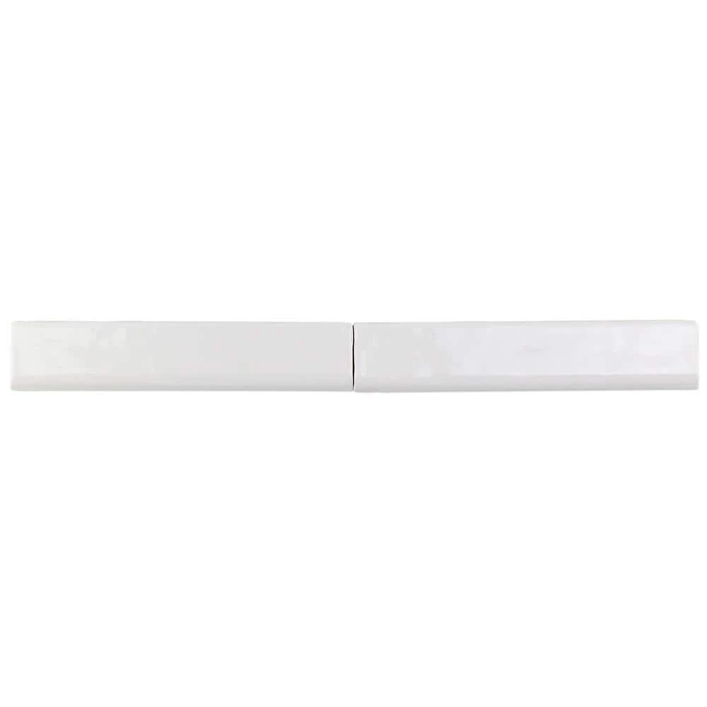 Newport White 1.97 in. x 9.84 in. Polished Ceramic Wall Bullnose Tile by Ivy Hill Tile 6 Newport White 1.97 in. x 9.84 in. Polished Ceramic Wall Bullnose Tile by Ivy Hill Tile - Image 4