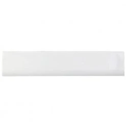Newport White 1.97 in. x 9.84 in. Polished Ceramic Wall Bullnose Tile by Ivy Hill Tile