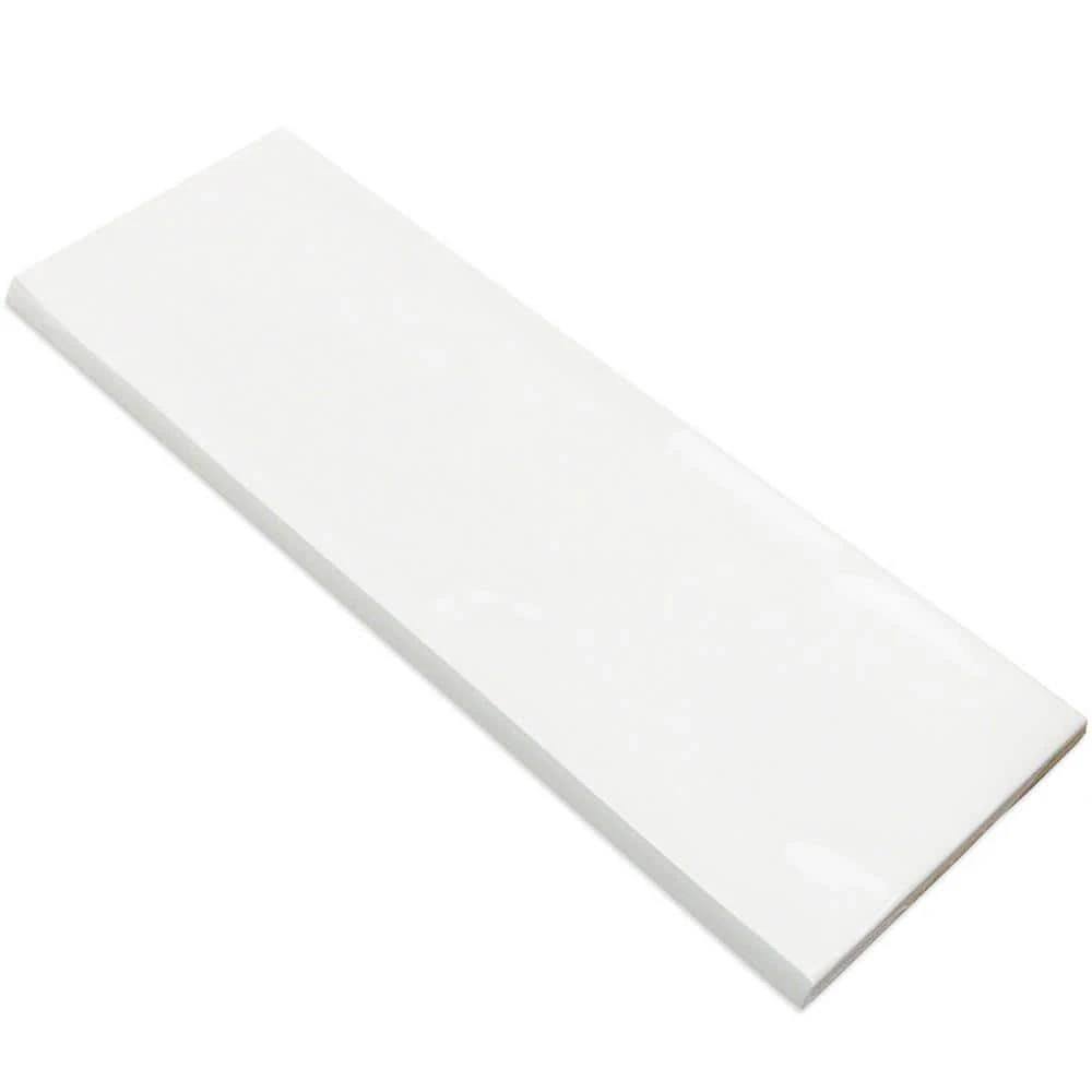 Pier White 4 in. x 12 in. Polished Ceramic Bullnose Tile by Ivy Hill Tile 4 Pier White 4 in. x 12 in. Polished Ceramic Bullnose Tile by Ivy Hill Tile - Image 2