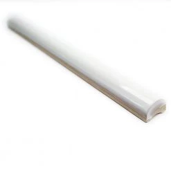 Catalina White 0.75 in. x 12 in. Polished Ceramic Wall Pencil Liner Tile by Ivy Hill Tile