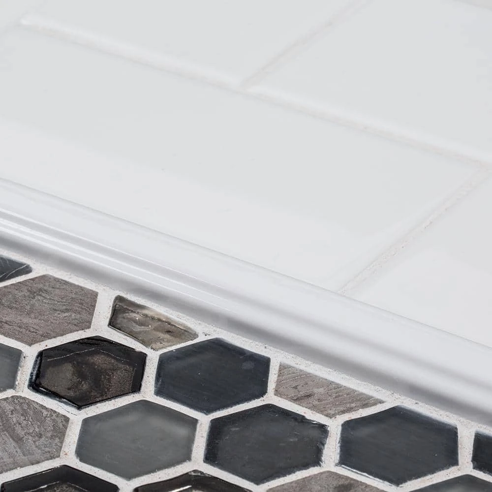 Fresh White 3 in. x 6 in. Glossy Subway Ceramic Wall Tile (10.656 sq. ft./Case) by Jeffrey Court 7 Fresh White 3 in. x 6 in. Glossy Subway Ceramic Wall Tile (10.656 sq. ft./Case) by Jeffrey Court - Image 5