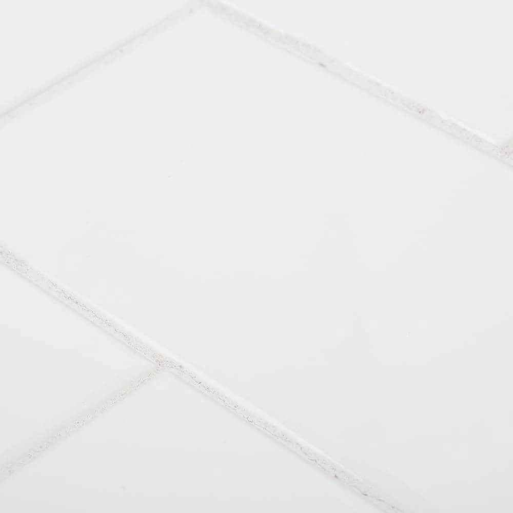 Fresh White 3 in. x 6 in. Glossy Subway Ceramic Wall Tile (10.656 sq. ft./Case) by Jeffrey Court 6 Fresh White 3 in. x 6 in. Glossy Subway Ceramic Wall Tile (10.656 sq. ft./Case) by Jeffrey Court - Image 4