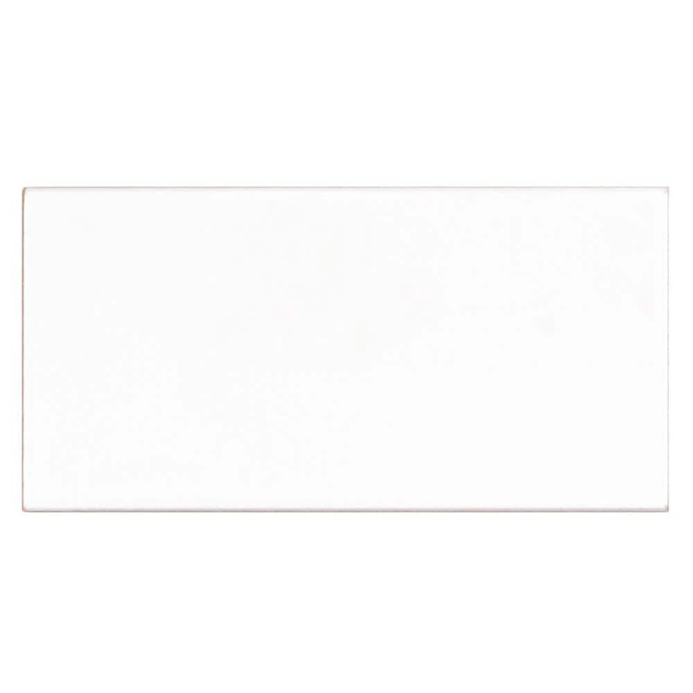 Fresh White 3 in. x 6 in. Glossy Subway Beveled Ceramic Wall Tile (10.656 sq. ft./Case) by Jeffrey Court 3 Fresh White 3 in. x 6 in. Glossy Subway Beveled Ceramic Wall Tile (10.656 sq. ft./Case) by Jeffrey Court