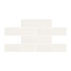 Taffeta White 3 in. x 12 in. Subway Gloss Textured Ceramic Wall Tile (6.027 sq. ft./Case) by Jeffrey Court -Tile Elegant Shop white jeffrey court ceramic tile 95673 77 1000
