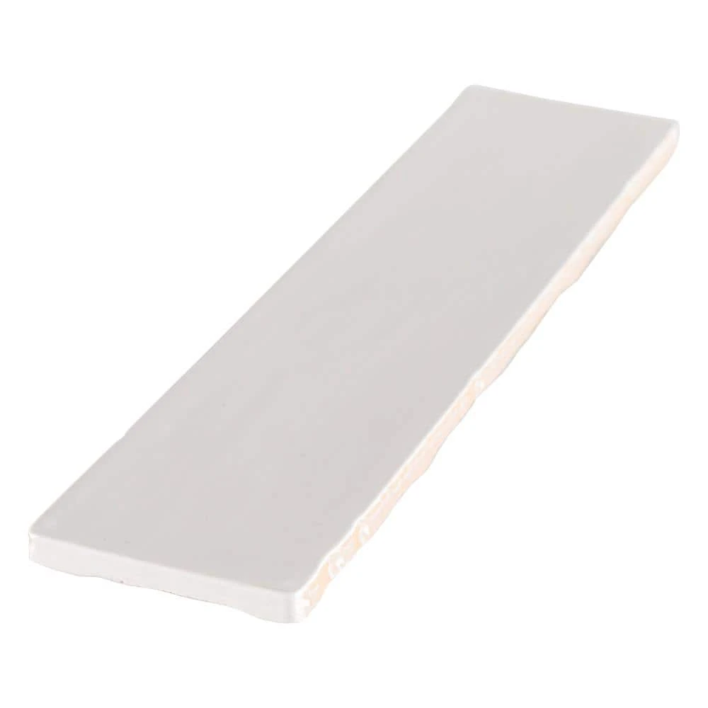 Cotton Blossom White 2.5 in. x 9.75 in. Glossy Textured Ceramic Wall Tile (5.38 sq. ft./Case) by Jeffrey Court 6 Cotton Blossom White 2.5 in. x 9.75 in. Glossy Textured Ceramic Wall Tile (5.38 sq. ft./Case) by Jeffrey Court - Image 4