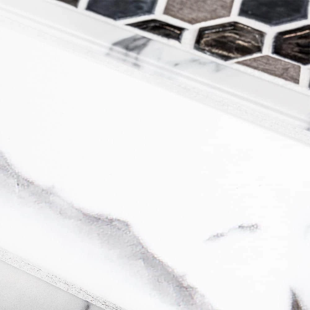 Carrara Inkjet White 4 in. x 12 in. Matte Ceramic Wall Tile (10.33 sq. ft./Case) by Jeffrey Court 6 Carrara Inkjet White 4 in. x 12 in. Matte Ceramic Wall Tile (10.33 sq. ft./Case) by Jeffrey Court - Image 4