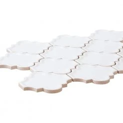 Marrakech White 9.38 in. x 12.25 in. Arabesque Glossy Ceramic Mosaic Tile (7.975 sq. ft./Case) by Jeffrey Court 7 Marrakech White 9.38 in. x 12.25 in. Arabesque Glossy Ceramic Mosaic Tile (7.975 sq. ft./Case) by Jeffrey Court -Tile Elegant Shop white jeffrey court ceramic tile 99339 40 1000