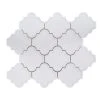 Marrakech White 9.38 in. x 12.25 in. Arabesque Glossy Ceramic Mosaic Tile (7.975 sq. ft./Case) by Jeffrey Court