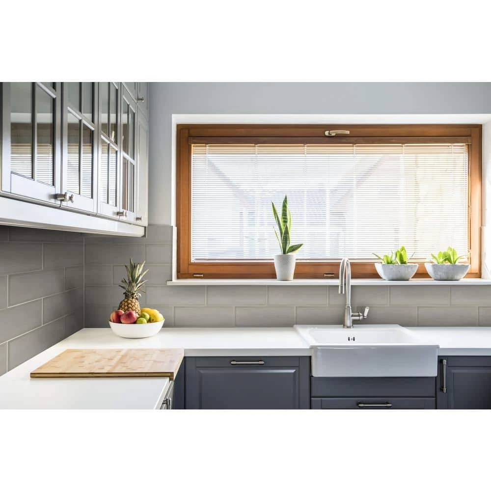 Luster White 4 in. x 12 in. Glossy Glass Wall Tile (10 sq. ft./Case) by Jeffrey Court 4 Luster White 4 in. x 12 in. Glossy Glass Wall Tile (10 sq. ft./Case) by Jeffrey Court - Image 2