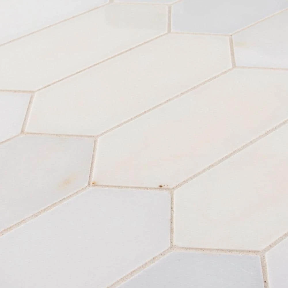 Suburbs White 10 in. x 12.375 in. Picket Polished Marble Wall and Floor Mosaic Tile (0.859 sq. ft./Each) by Jeffrey Court 8 Suburbs White 10 in. x 12.375 in. Picket Polished Marble Wall and Floor Mosaic Tile (0.859 sq. ft./Each) by Jeffrey Court - Image 6