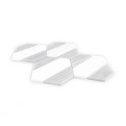 Cravat White/Grey 7.375 in. x 10.125 in. Geometric Honed Thassos/Grey Marble Wall/Floor Mosaic Tile (5.18 sq. ft./Case) by Jeffrey Court 8 Cravat White/Grey 7.375 in. x 10.125 in. Geometric Honed Thassos/Grey Marble Wall/Floor Mosaic Tile (5.18 sq. ft./Case) by Jeffrey Court -Tile Elegant Shop white jeffrey court marble tile 13022 40 1000