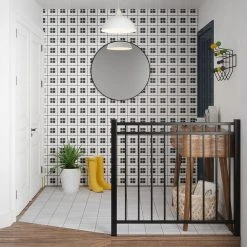 Oxford White/Black 10.125 in. x 10.125 in. Honed Thassos/Nero Marquina/Carrara Marble Mosaic Tile (7.12 sq. ft./Case) by Jeffrey Court 14 Oxford White/Black 10.125 in. x 10.125 in. Honed Thassos/Nero Marquina/Carrara Marble Mosaic Tile (7.12 sq. ft./Case) by Jeffrey Court -Tile Elegant Shop white jeffrey court marble tile 13025 c3 1000