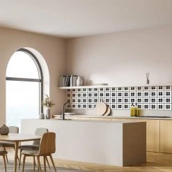 Oxford White/Black 10.125 in. x 10.125 in. Honed Thassos/Nero Marquina/Carrara Marble Mosaic Tile (7.12 sq. ft./Case) by Jeffrey Court 10 Oxford White/Black 10.125 in. x 10.125 in. Honed Thassos/Nero Marquina/Carrara Marble Mosaic Tile (7.12 sq. ft./Case) by Jeffrey Court -Tile Elegant Shop white jeffrey court marble tile 13025 e1 1000