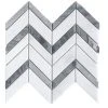 Glacier Edge White and Gray 9.875 in. x 11.25 in. Chevron Honed Marble Floor and Wall Mosaic Tile (0.771 sq. ft./Each) by Jeffrey Court 1 Glacier Edge White and Gray 9.875 in. x 11.25 in. Chevron Honed Marble Floor and Wall Mosaic Tile (0.771 sq. ft./Each) by Jeffrey Court -Tile Elegant Shop white jeffrey court marble tile 95672 64 1000