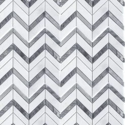 Glacier Edge White and Gray 9.875 in. x 11.25 in. Chevron Honed Marble Floor and Wall Mosaic Tile (0.771 sq. ft./Each) by Jeffrey Court 10 Glacier Edge White and Gray 9.875 in. x 11.25 in. Chevron Honed Marble Floor and Wall Mosaic Tile (0.771 sq. ft./Each) by Jeffrey Court -Tile Elegant Shop white jeffrey court marble tile 95672 a0 1000