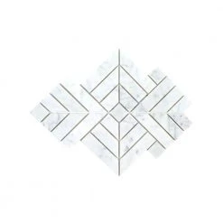 Wetherly White 9.5 in. x 9.5 in. Geometric Polished Marble Wall and Floor Mosaic Tile (5.69 sq. ft./Case) by Jeffrey Court